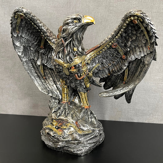 Silbernes Steampunk-Adler-Ornament