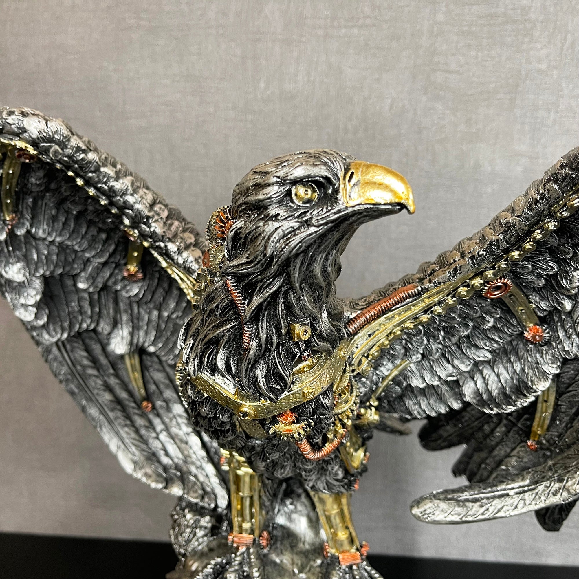 Silbernes Steampunk-Adler-Ornament