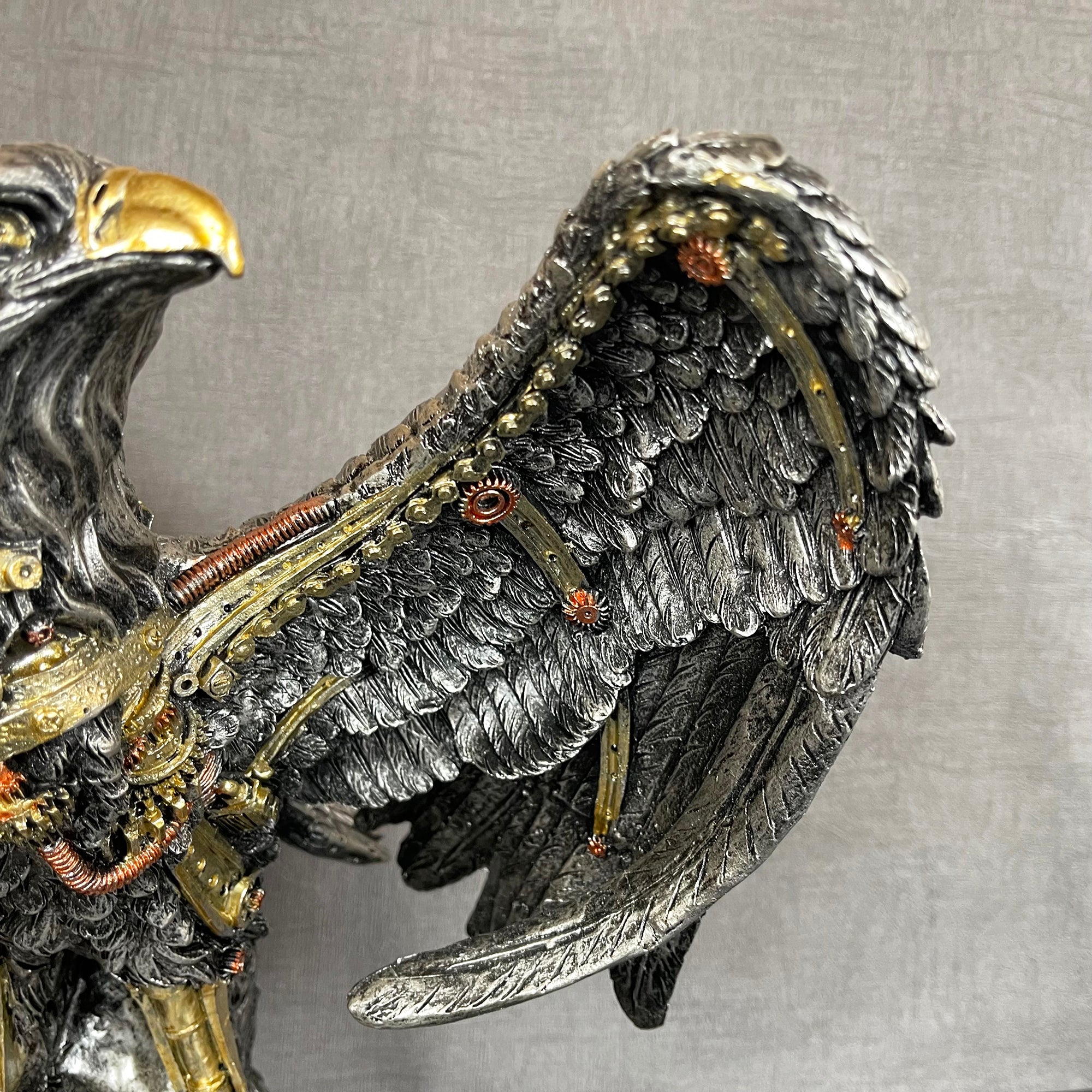 Silbernes Steampunk-Adler-Ornament