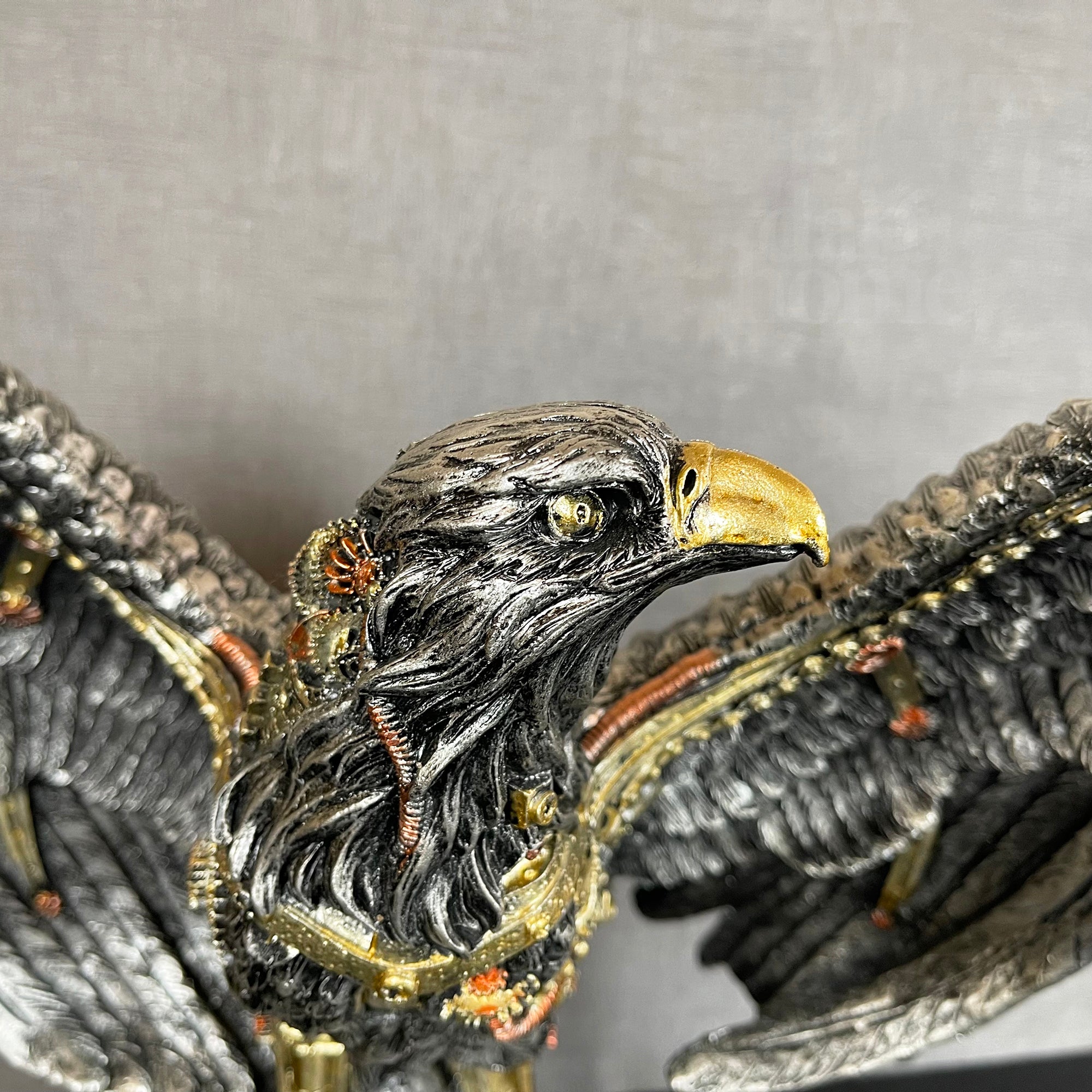 Silbernes Steampunk-Adler-Ornament