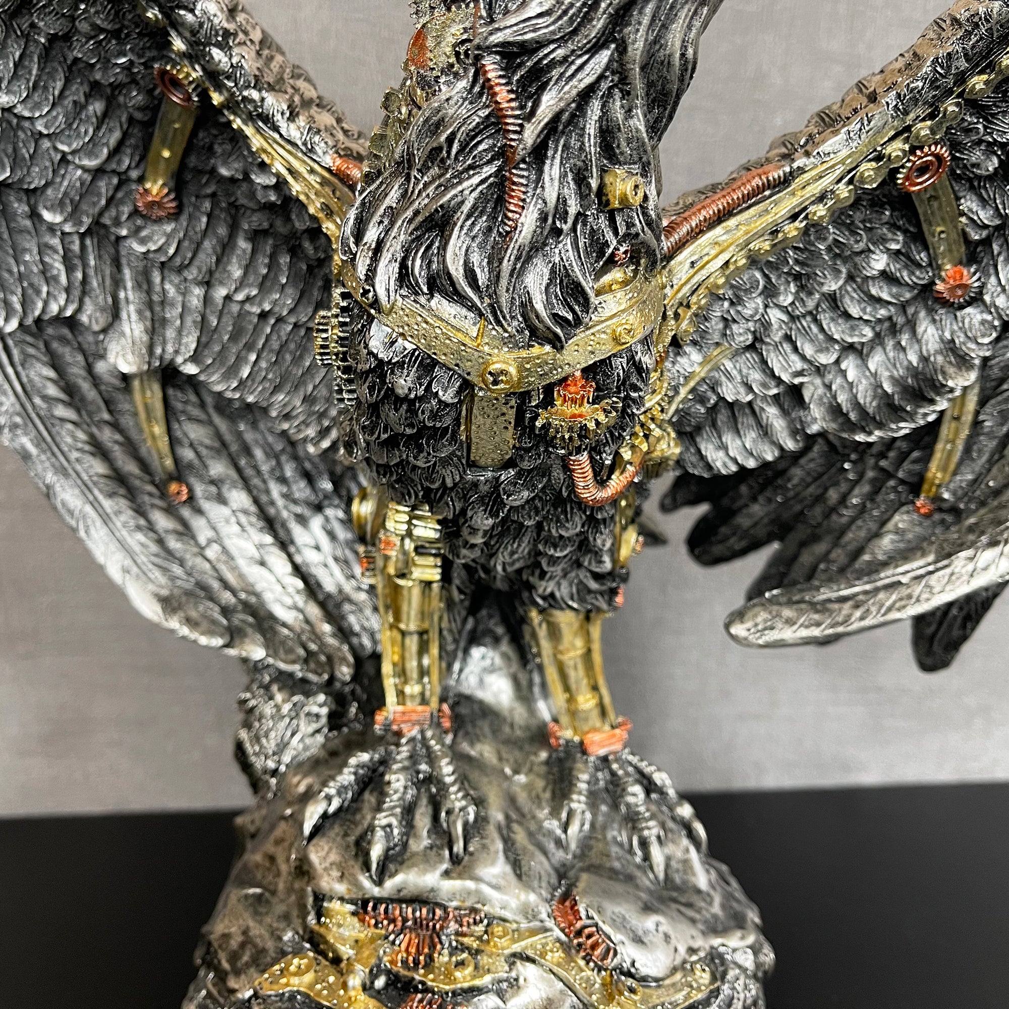 Silbernes Steampunk-Adler-Ornament