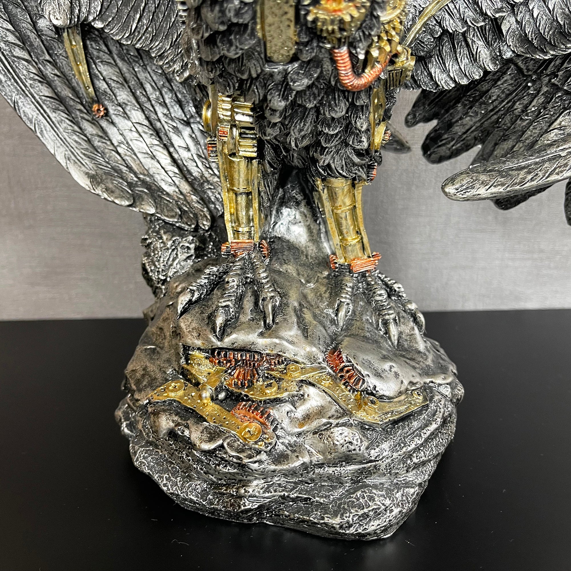 Silbernes Steampunk-Adler-Ornament
