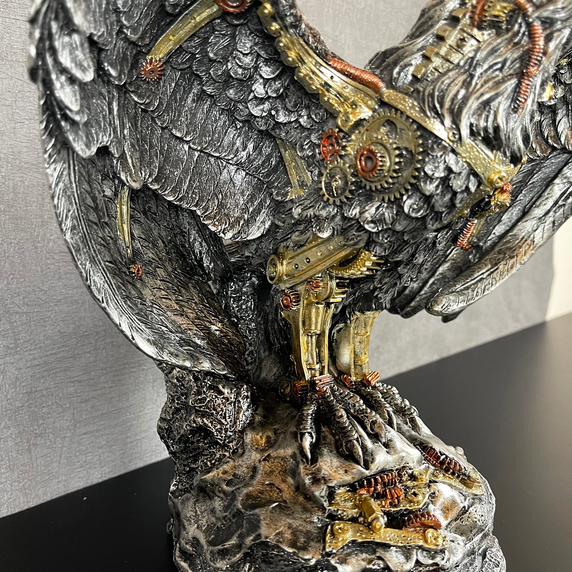 Silbernes Steampunk-Adler-Ornament