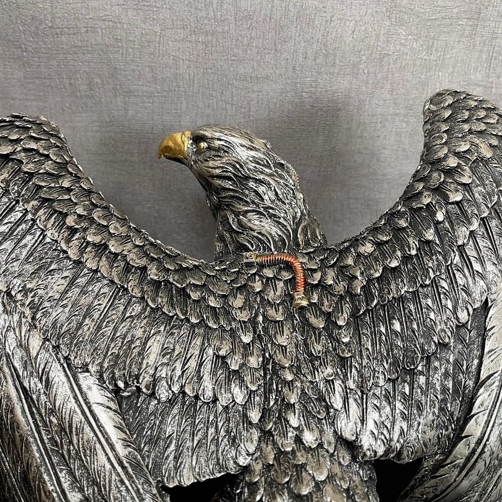 Silbernes Steampunk-Adler-Ornament