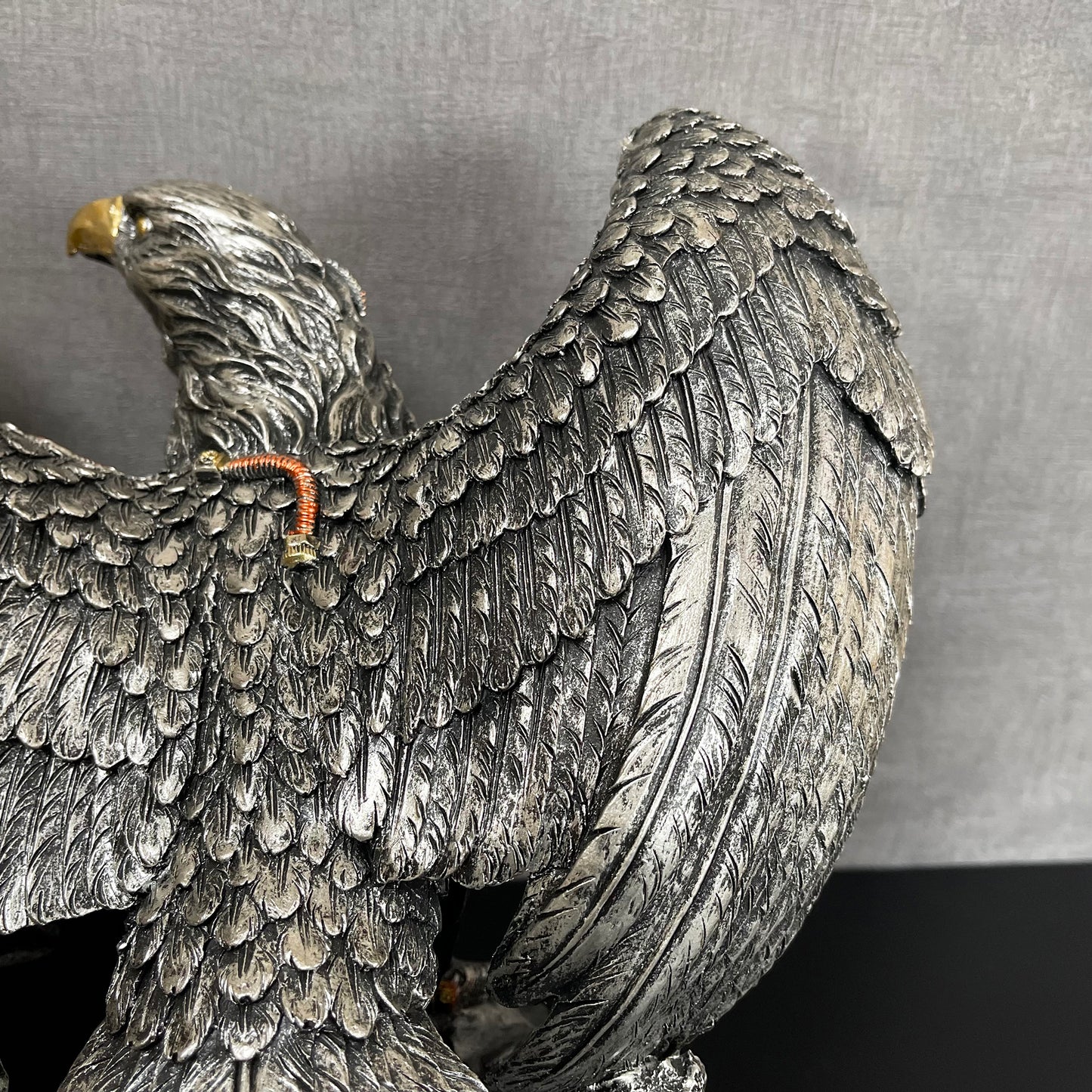 Silver Steampunk Eagle Ornament