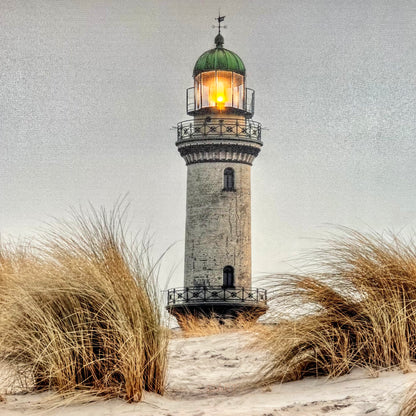 LED Seashore Lighthouse Canvas Art
