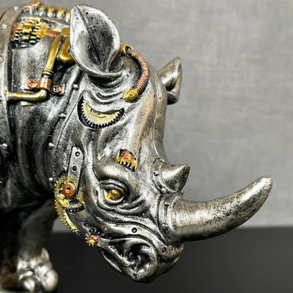 Standing Steampunk Rhino Ornament