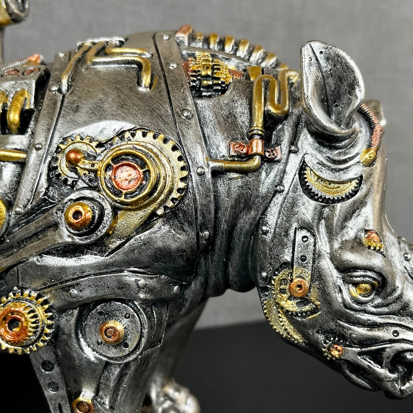 Standing Steampunk Rhino Ornament