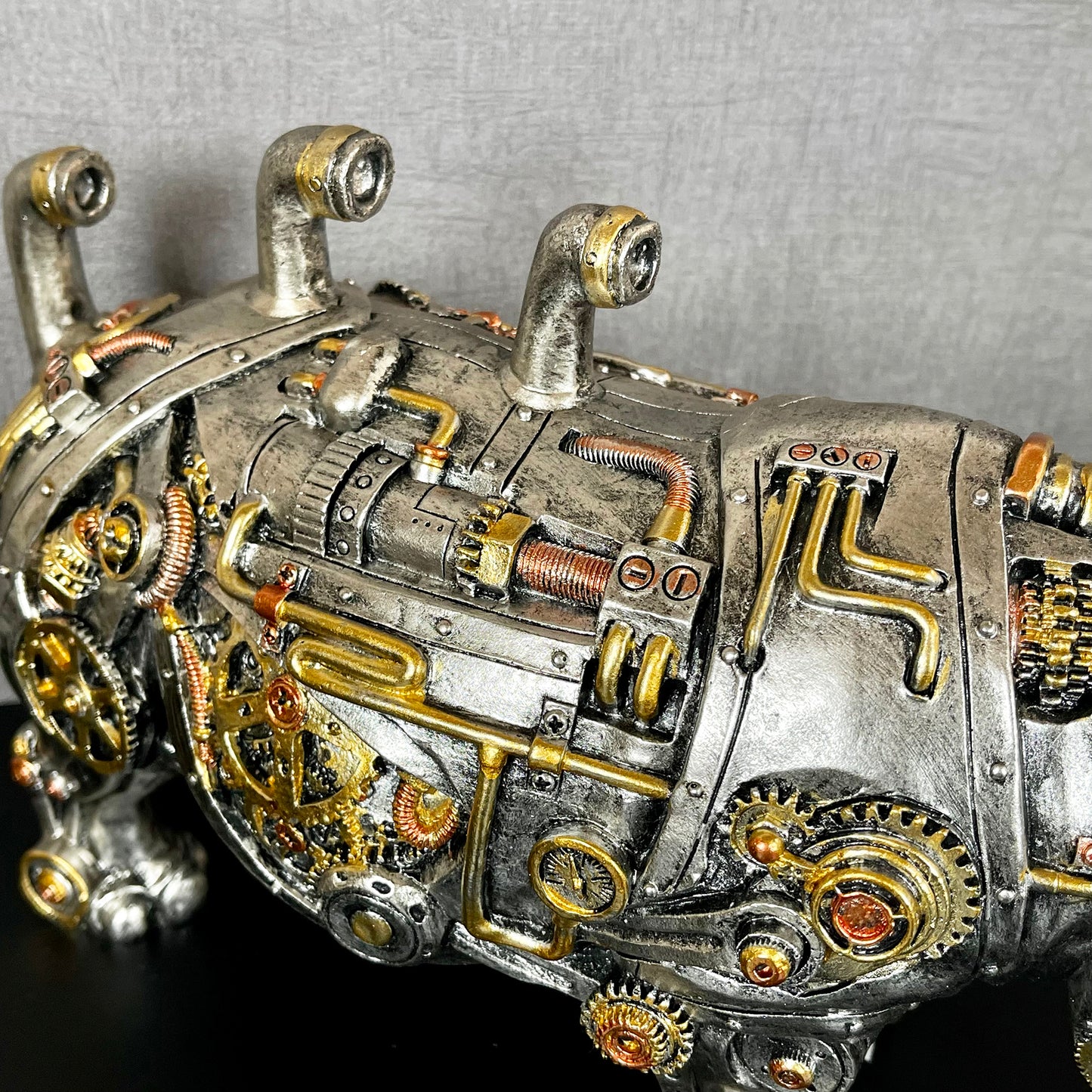 Standing Steampunk Rhino Ornament