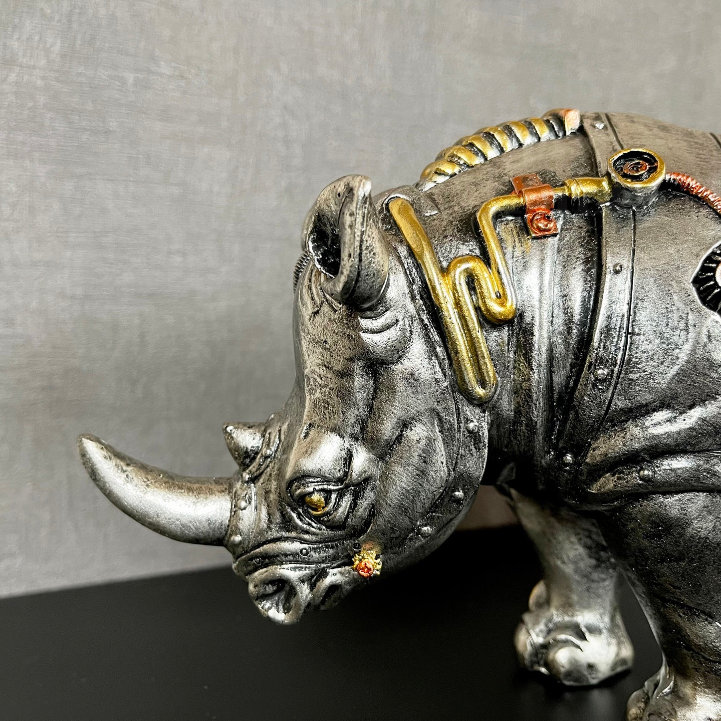 Standing Steampunk Rhino Ornament