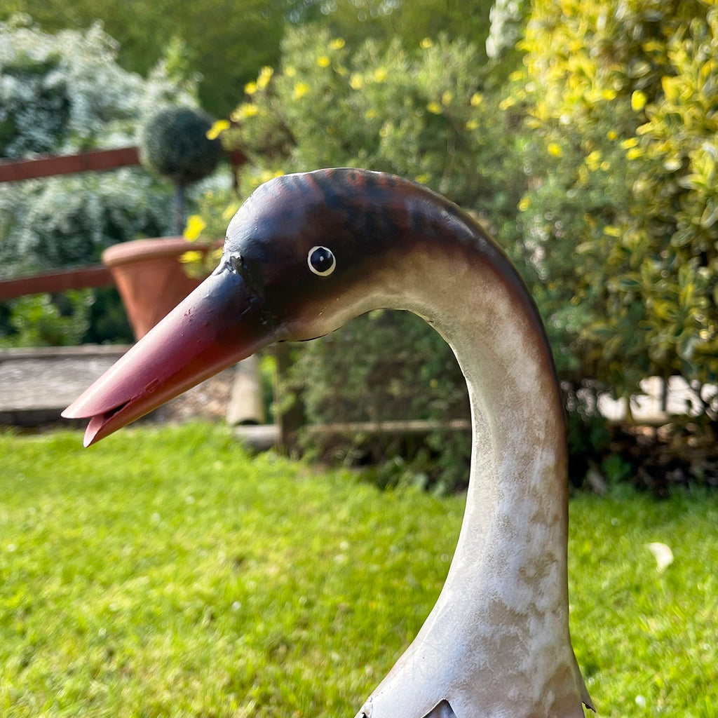 Brown Metal Goose Garden Ornament