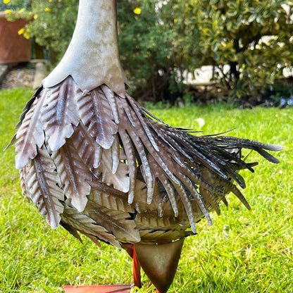 Brown Metal Goose Garden Ornament