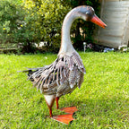 Brown Metal Goose Garden Ornament