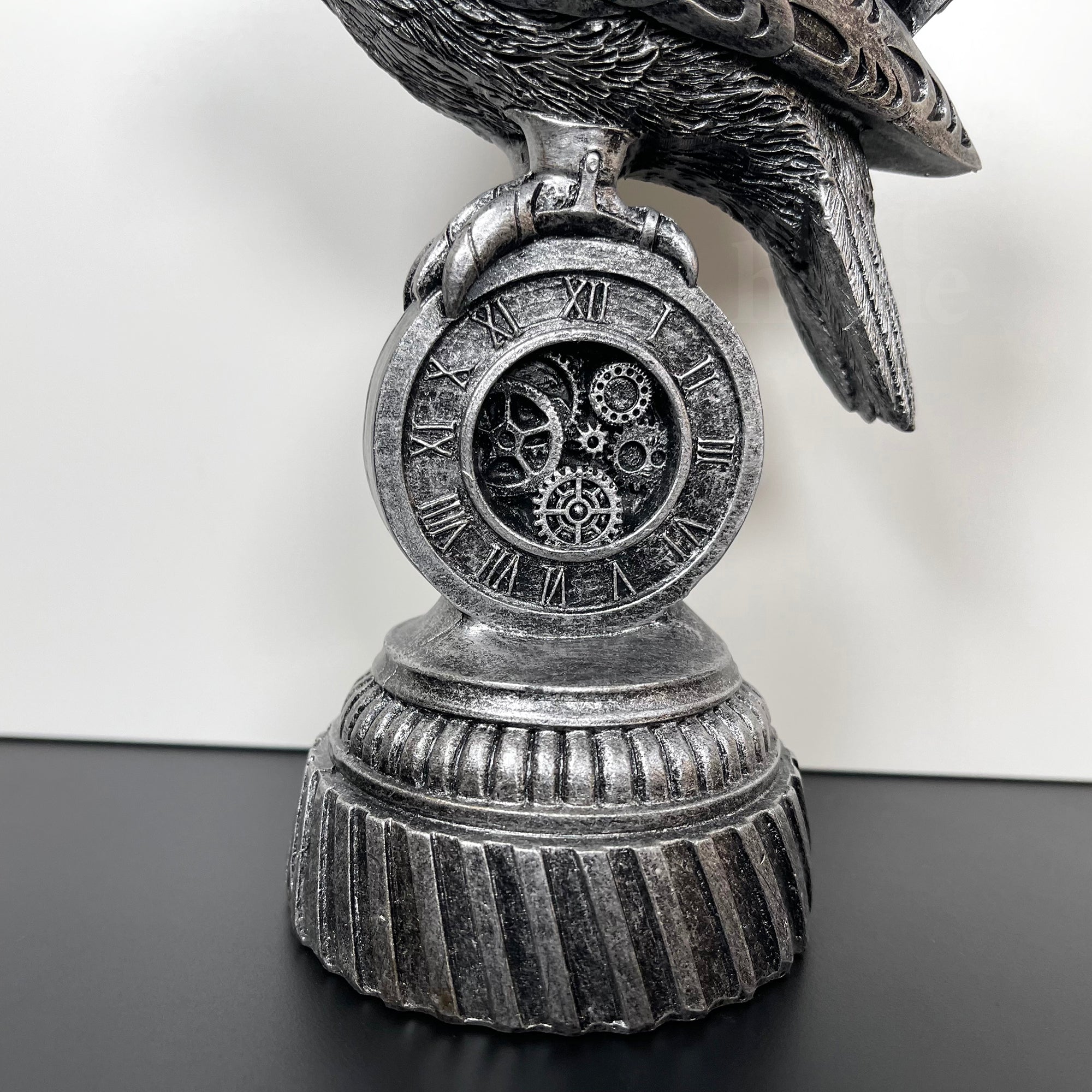 Silver Steampunk Pilot Bird Ornament