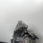 Silver Steampunk Pilot Bird Ornament