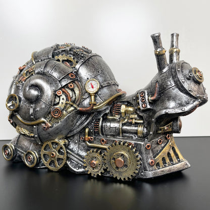 Silbernes Steampunk-Schneckenornament