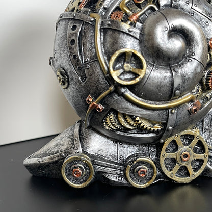 Silbernes Steampunk-Schneckenornament