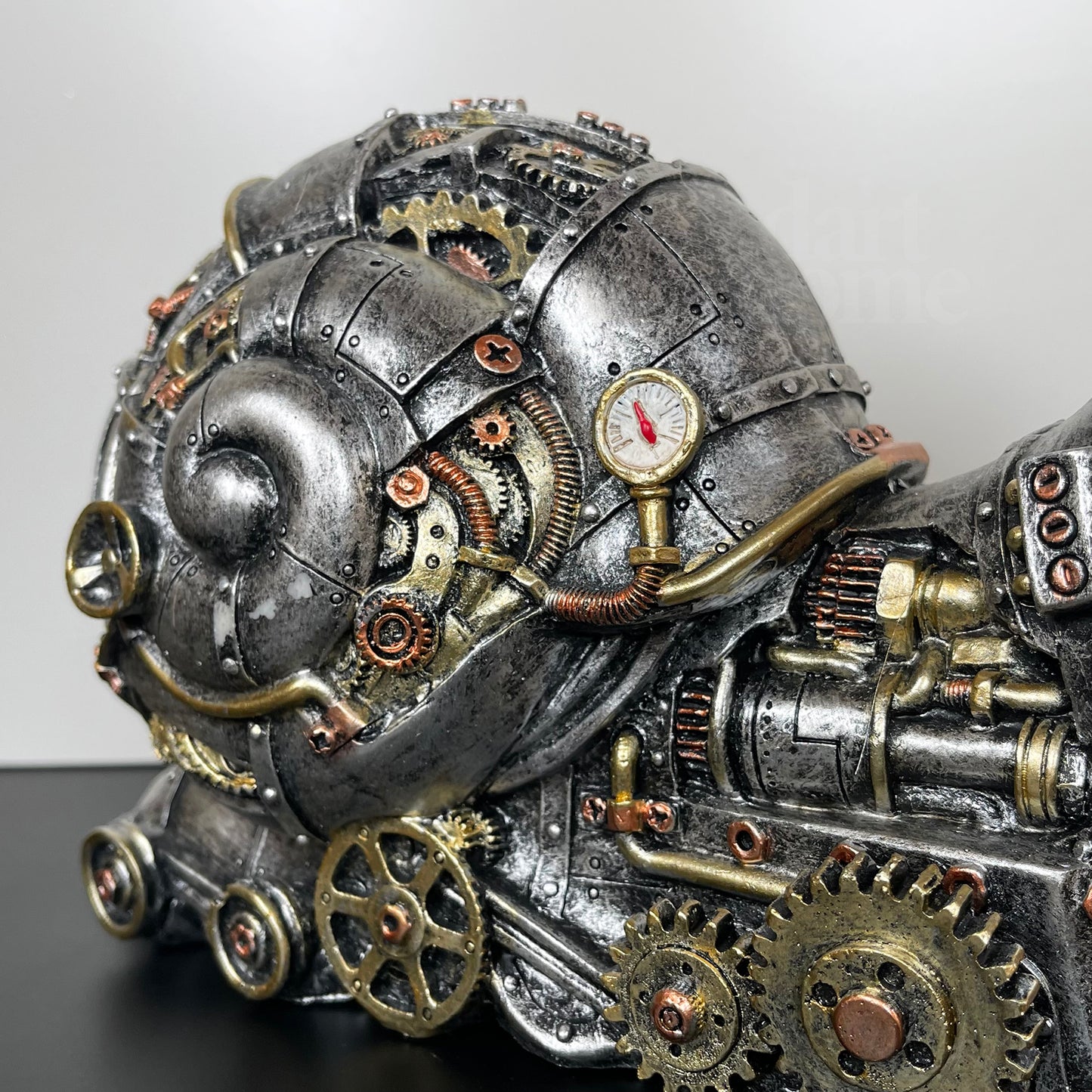 Silbernes Steampunk-Schneckenornament