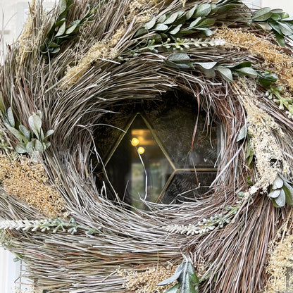 Round Natural Dried Flowers Wreath