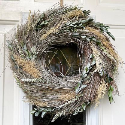 Round Natural Dried Flowers Wreath