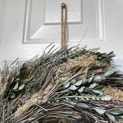 Round Natural Dried Flowers Wreath