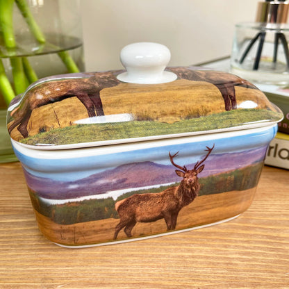 Stag Butter Dish With Lid