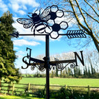 Honeycomb Bee Silhouette Weathervane