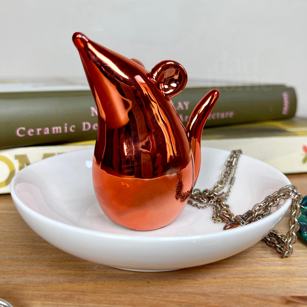 Rose Gold Mouse Trinket Dish