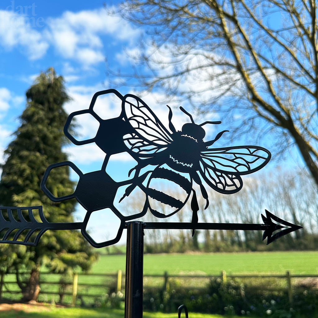 Honeycomb Bee Silhouette Weathervane