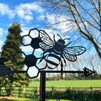 Honeycomb Bee Silhouette Weathervane