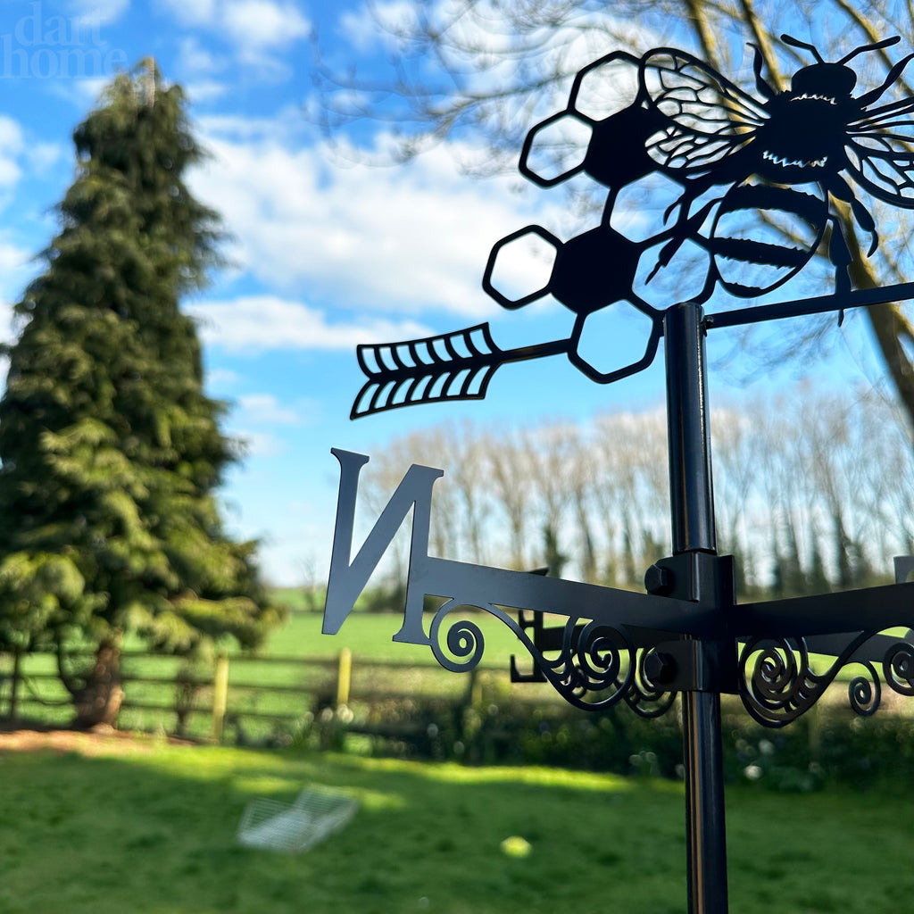 Honeycomb Bee Silhouette Weathervane