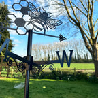 Honeycomb Bee Silhouette Weathervane