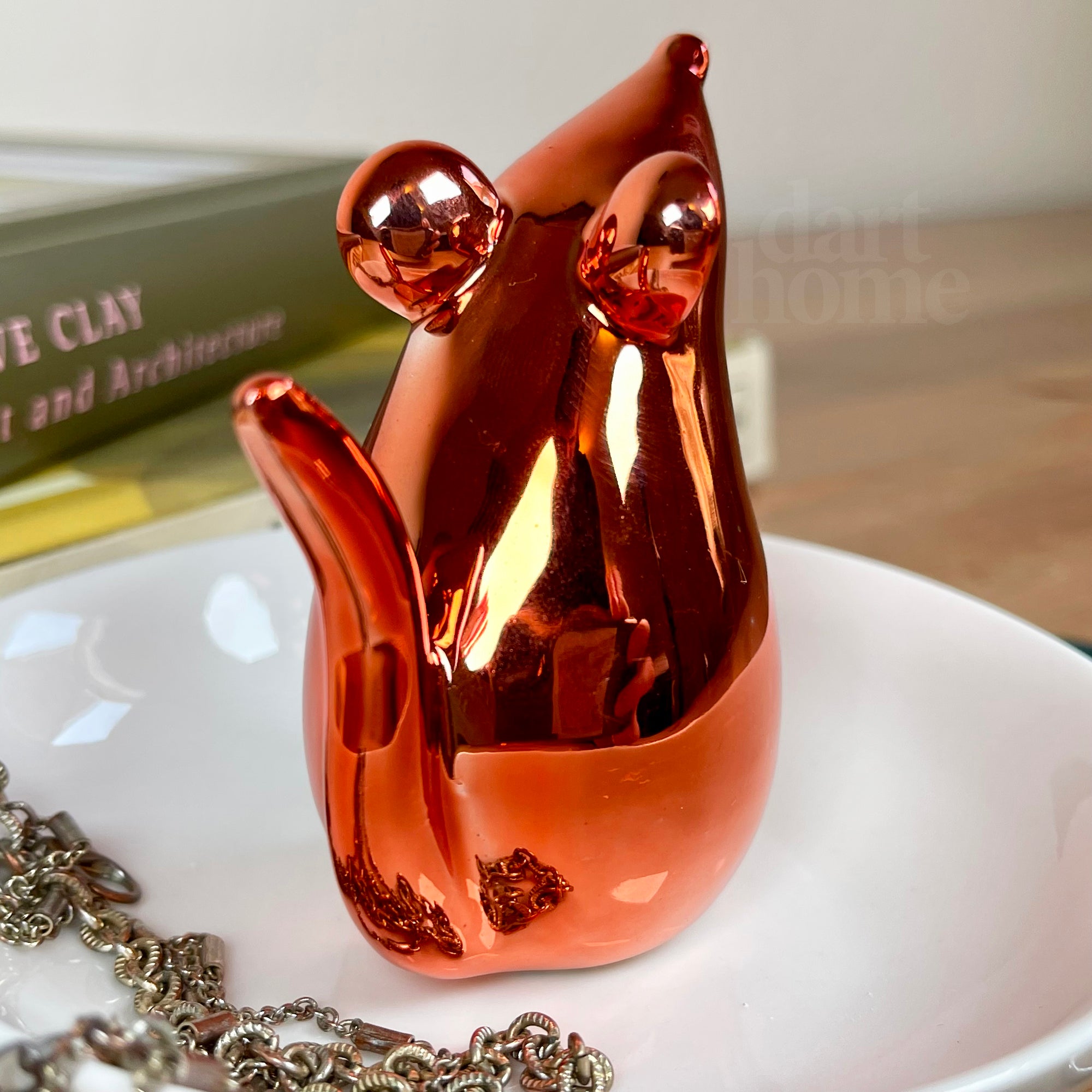 Roségoldene Maus-Schmuckschale