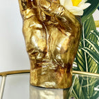Gold Rock On Hand Vase