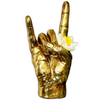 Gold Rock On Hand Vase
