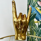 Gold Rock On Hand Vase