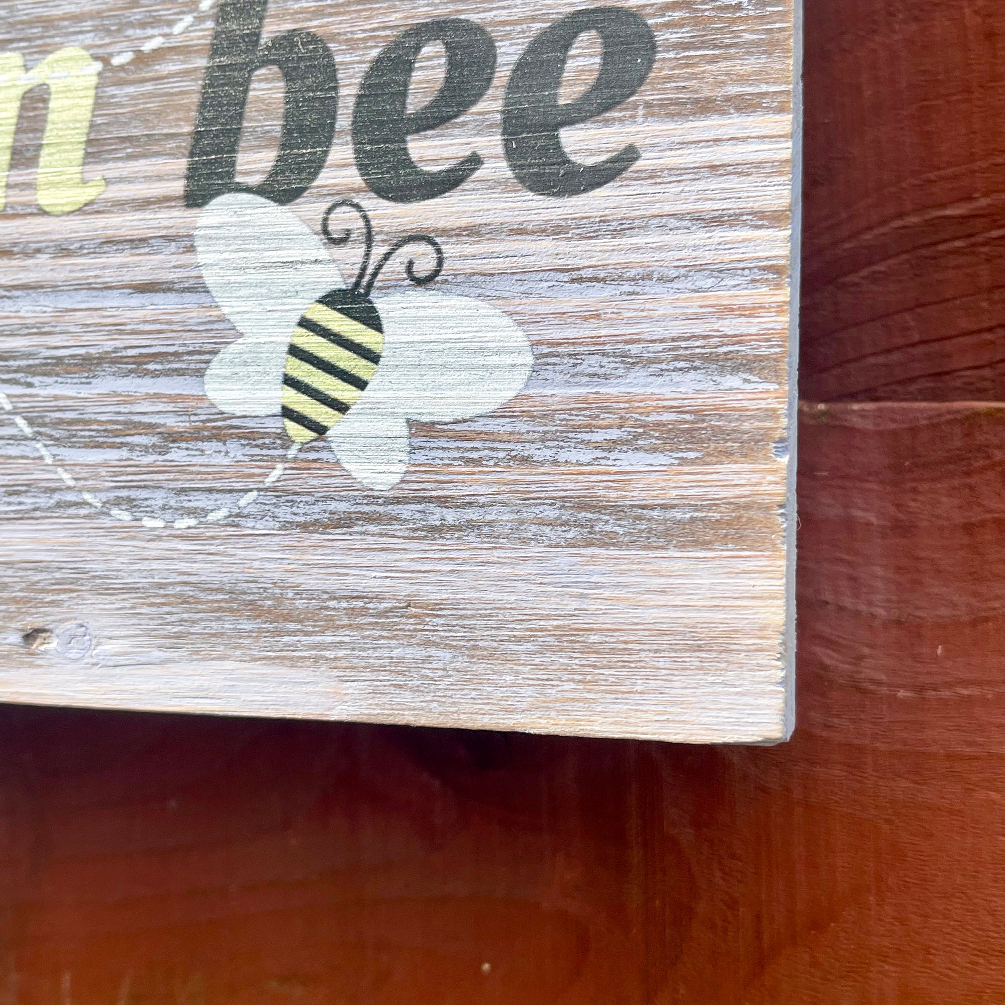 Hanging Wooden Garden Sign - Bee The Best You Can Bee