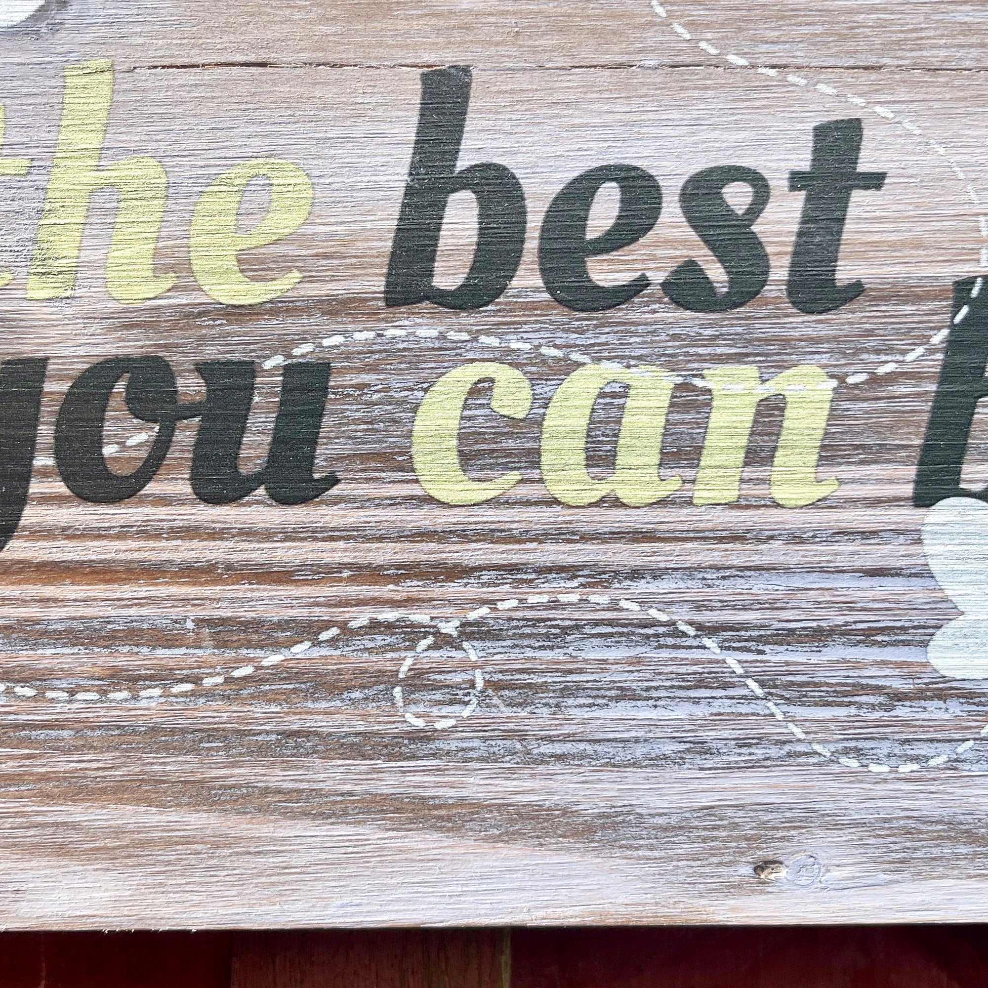 Hanging Wooden Garden Sign - Bee The Best You Can Bee