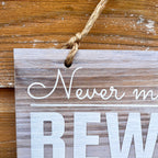 Hanging Wooden Garden Sign - Beware Of The Owner