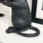 Black And Gold Mouse Candle Holder Pair