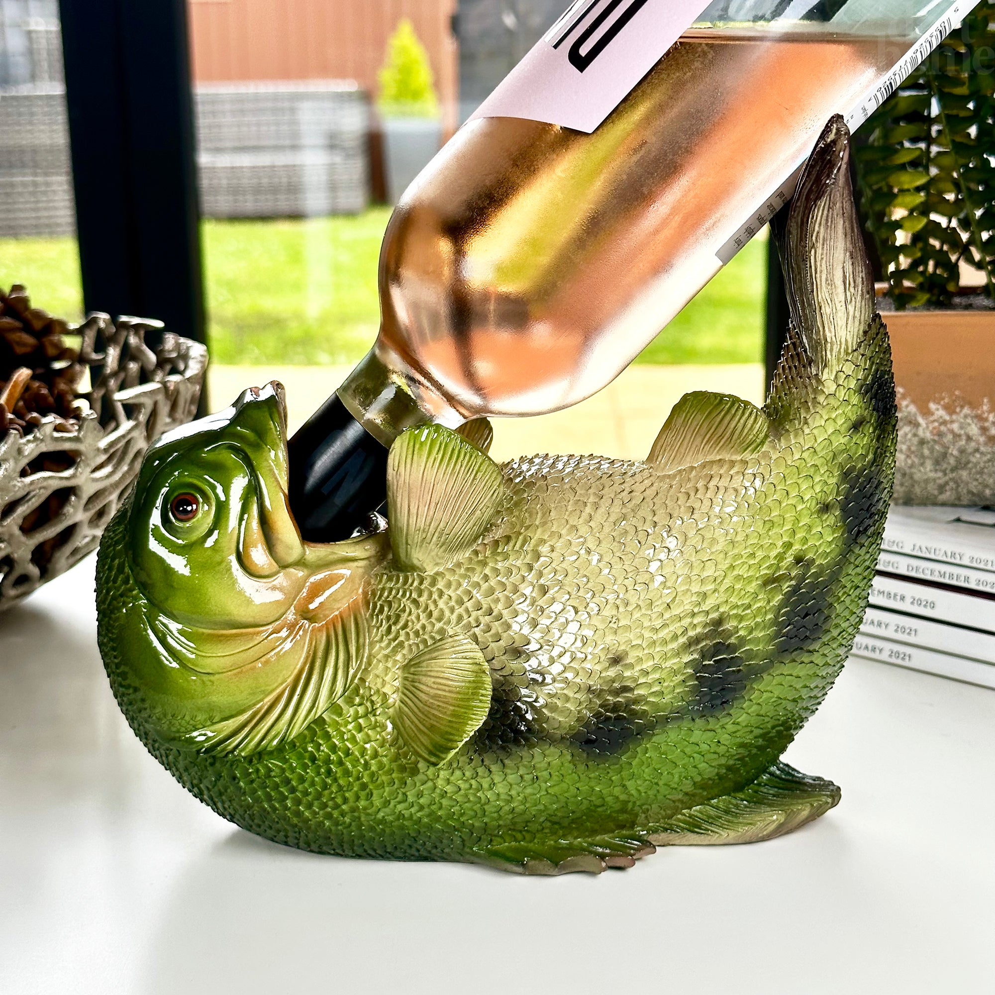 Fish wine holder sale