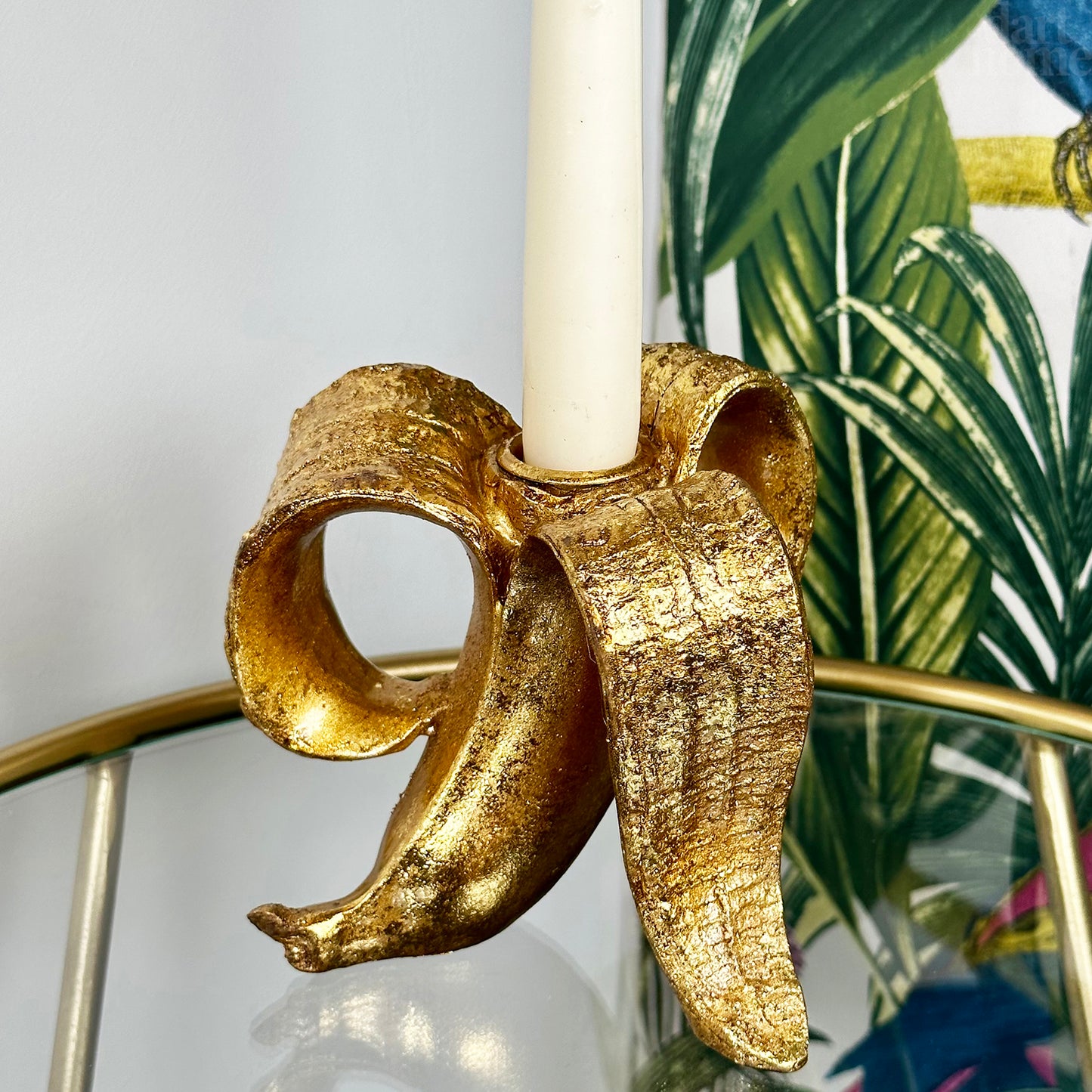 Gold Banana Candlestick Holder