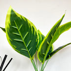 Artificial Dieffenbachia In Blue Pot