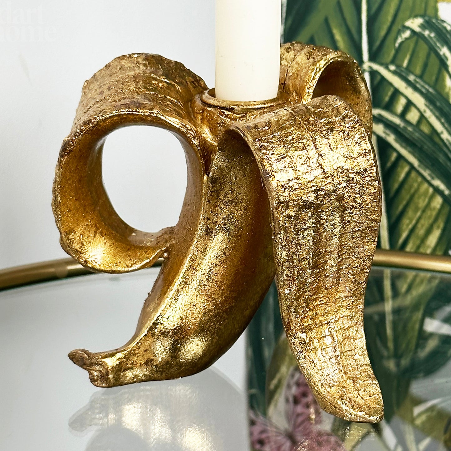 Gold Banana Candlestick Holder