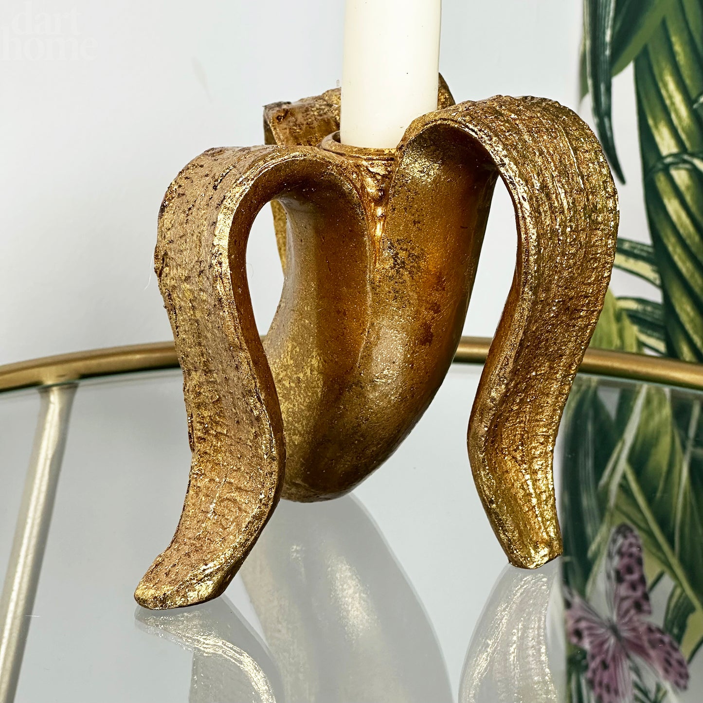 Gold Banana Candlestick Holder