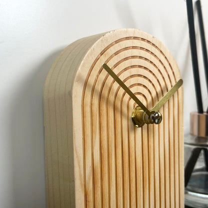 Wooden Arch Standing Clock