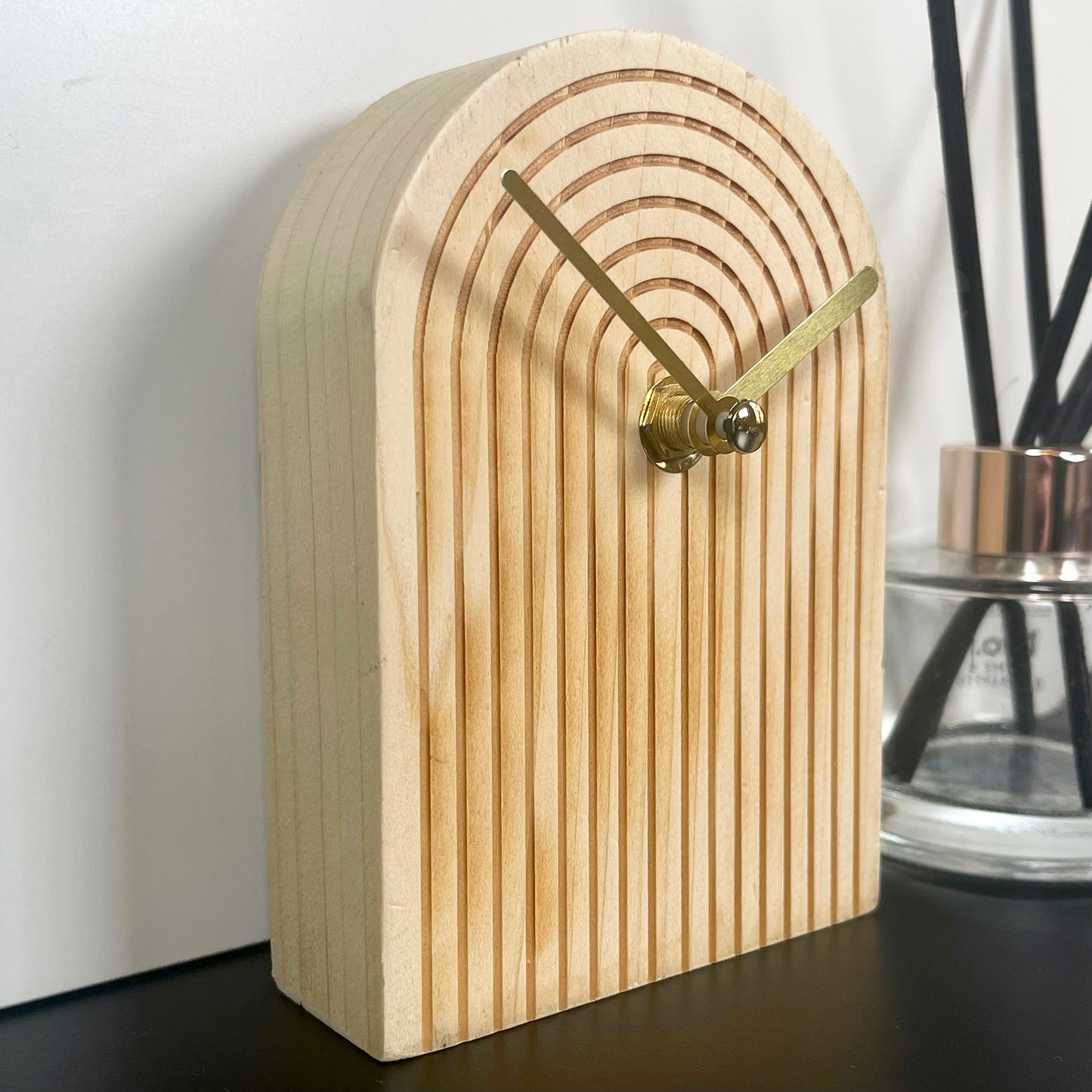 Wooden Arch Standing Clock