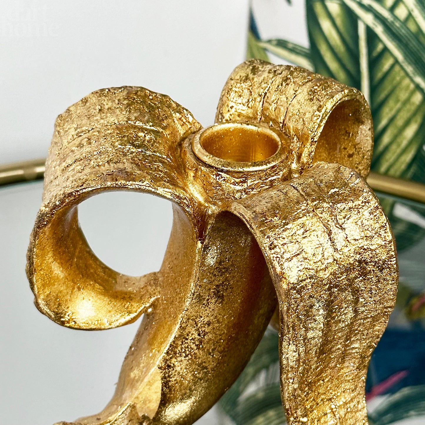 Gold Banana Candlestick Holder