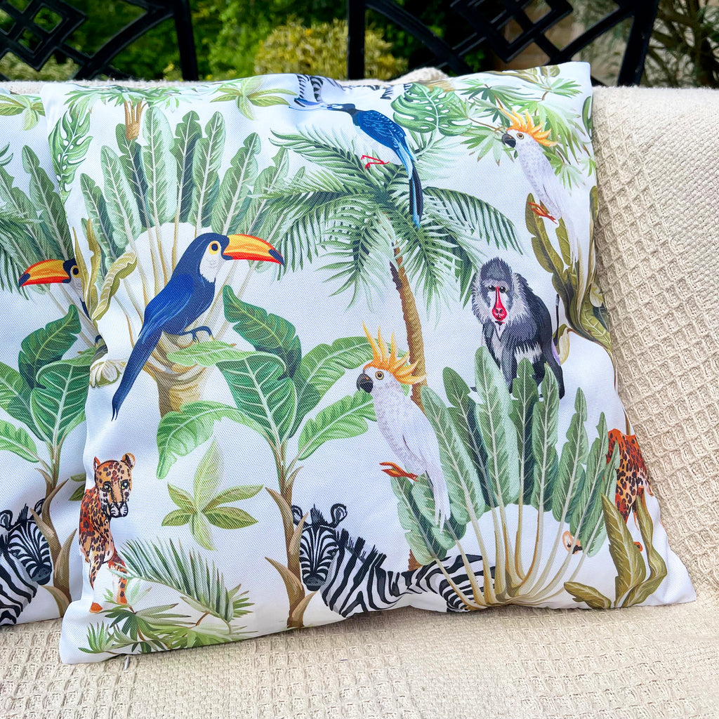 Jungle Scene Outdoor Cushion
