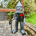 Silver Tin Man Garden Sculpture